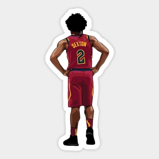 Collin Sexton Vector Back Burgundy Sticker